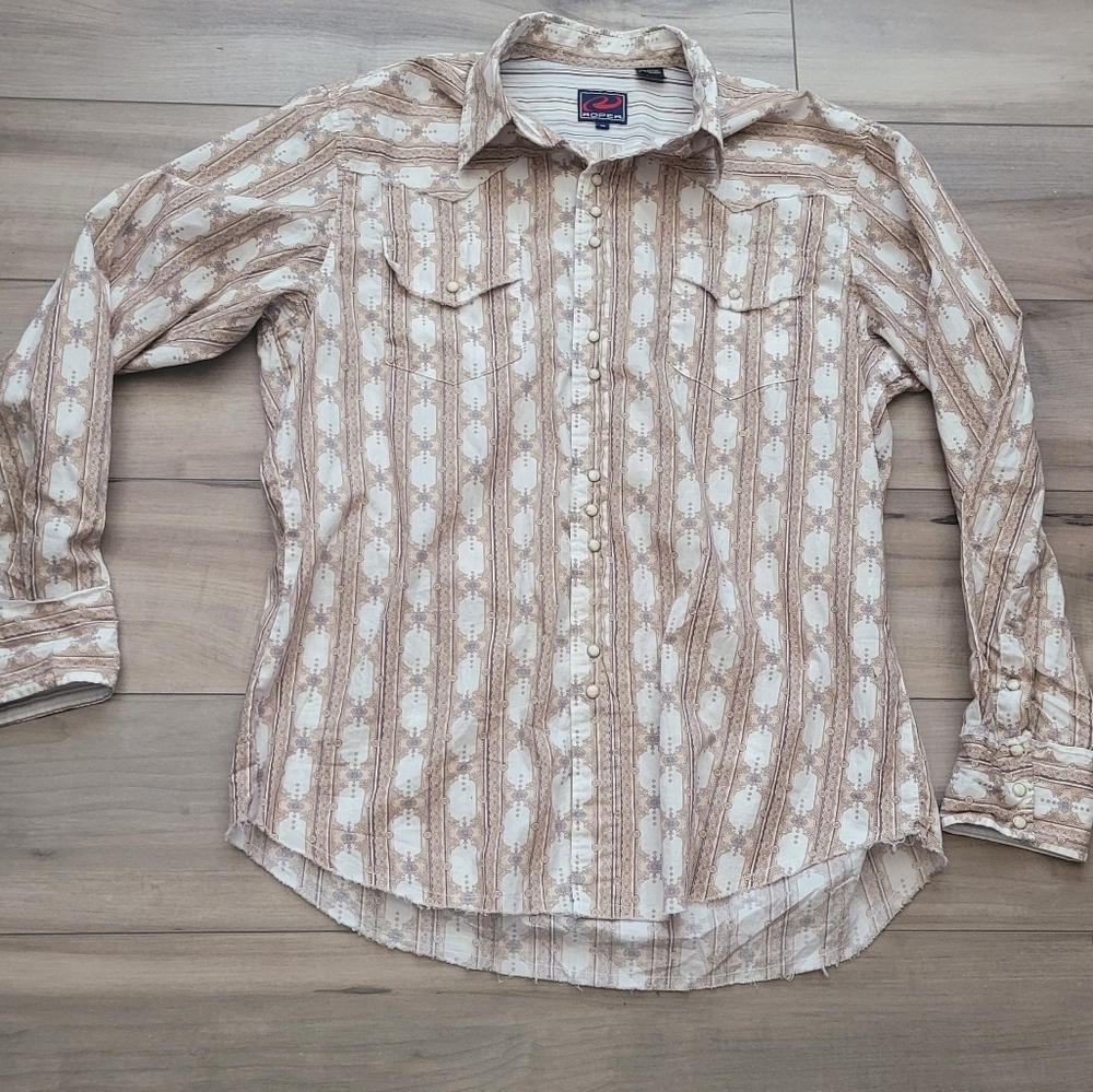 Roper Men's Pearl Snap Button Front Shirt